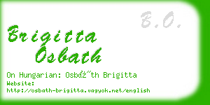 brigitta osbath business card